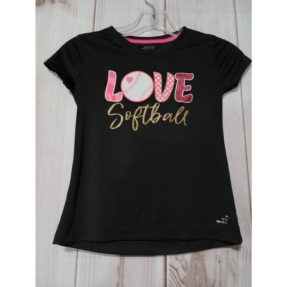 BCG Shirt Girls Small Softball‎ T-shirt Short Sleeve